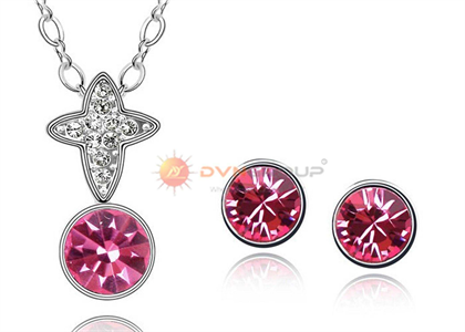 Rhodium Plated | Gemstone Pendant Sets